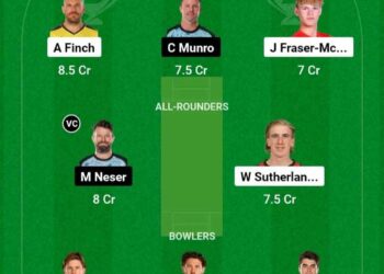 BBL 2023/24 Match 10 REN vs HEA Dream11 Prediction Fantasy Cricket Tips Possible 11 Pitch Report