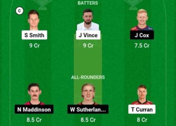 SIX vs REN Dream11 Prediction Fantasy Cricket Tips Possible XIs Pitch Report: BBL 2023/24 Match 2