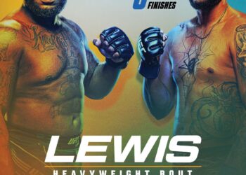 UFC Nashville poster gets predatory colors for ‘Lewis vs. Teixeira’ on July 12